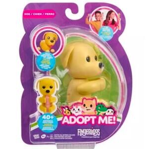 Fingerlings Adopt Me! Dog, Interactive Pet with 40+ Sounds & Reactions 3.65"